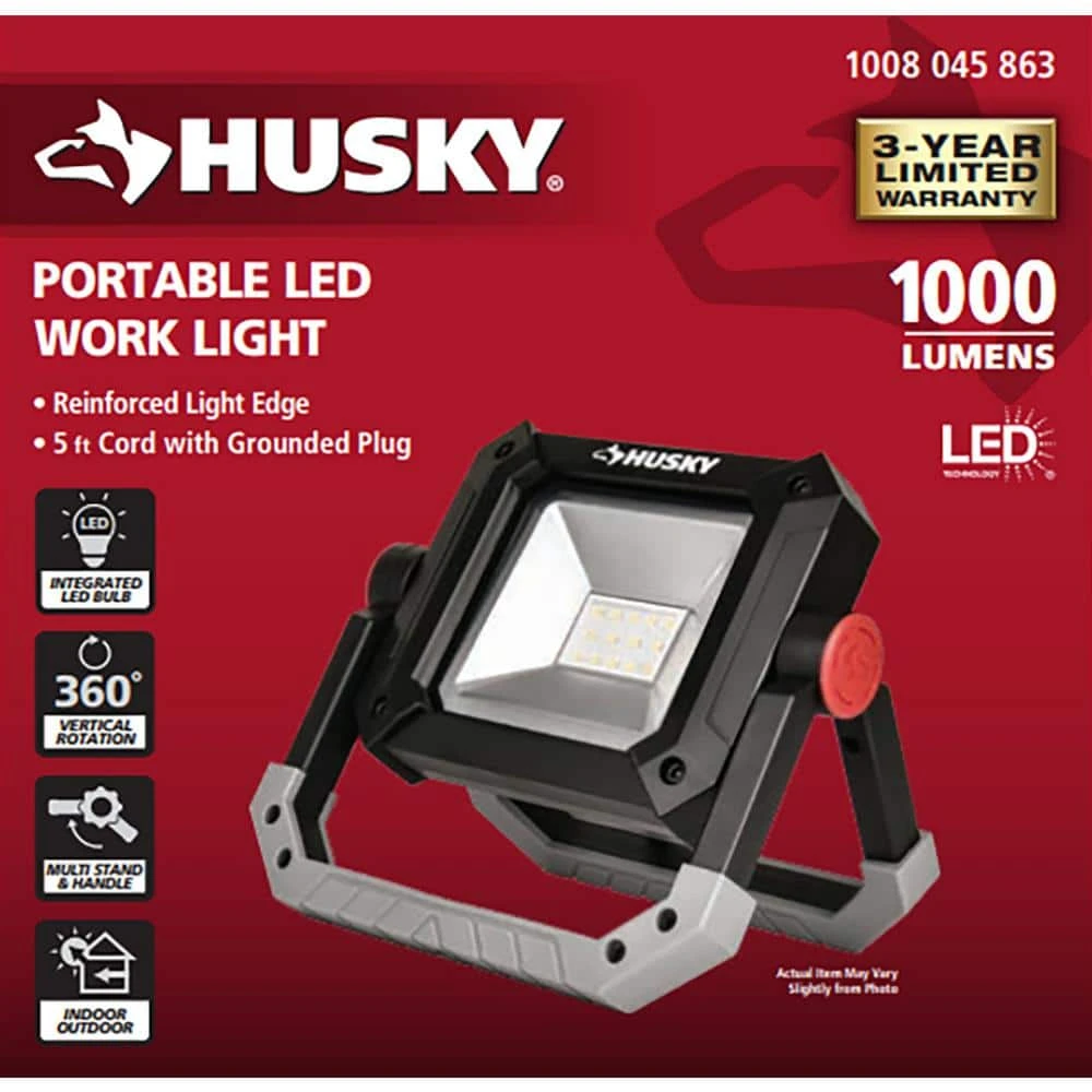 Husky 1000 Lumens LED Portable Work Light 3 Husky 1000 Lumens LED Portable Work Light