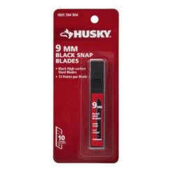 Husky 9 Mm Pro 13-Point Black Snap Blades, 10 Pack -Husky Tools Shop husky knife blades snb hus 40 1000