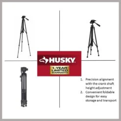 Husky 5 Ft. Aluminum Tripod -Husky Tools Shop husky level accessories 90963 40 1000