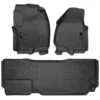 Front & 2nd Seat Floor Liners Fits 12-16 F250 Supercab With Foot Rest
