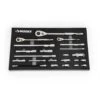 Husky 1/4 In., 3/8 In. And 1/2 In. 144-Position Ratchet And Accessory Set In EVA (22-Piece) -Husky Tools Shop husky mechanics tool sets h144rat22pceva 64 1000