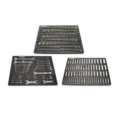 Husky 1/4 In., 3/8 In. And 1/2 In. Socket And Ratcheting Wrench Mechanics Tool Set With EVA Storage Trays (230-Piece)