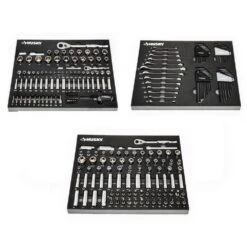 Husky 1/4 In., 3/8 In. And 1/2 In. 72-Tooth Ratchet Mechanics Tool Set With EVA (244-Piece) -Husky Tools Shop husky mechanics tool sets h244mtseva 44 1000
