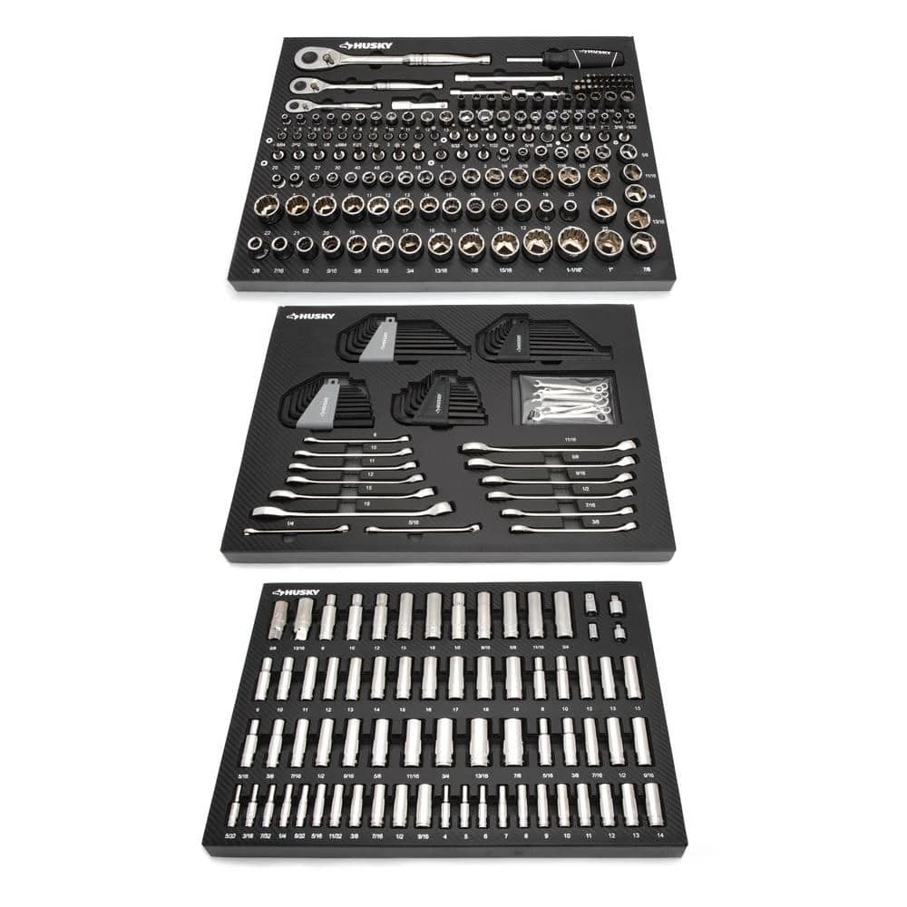 Husky Mechanics Tool Set In EVA Trays (290-Piece) 3 Husky Mechanics Tool Set In EVA Trays (290-Piece)