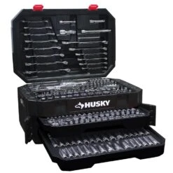Husky Mechanics Tool Set With Bonus 1/2 In. Drive Torque Wrench (291-Piece) -Husky Tools Shop husky mechanics tool sets h291mtstqc c3 1000
