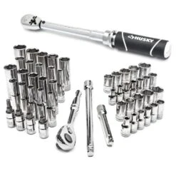 Husky 1/4 In. Drive Mechanics Tool Set With Drive Torque Wrench (51-Piece)