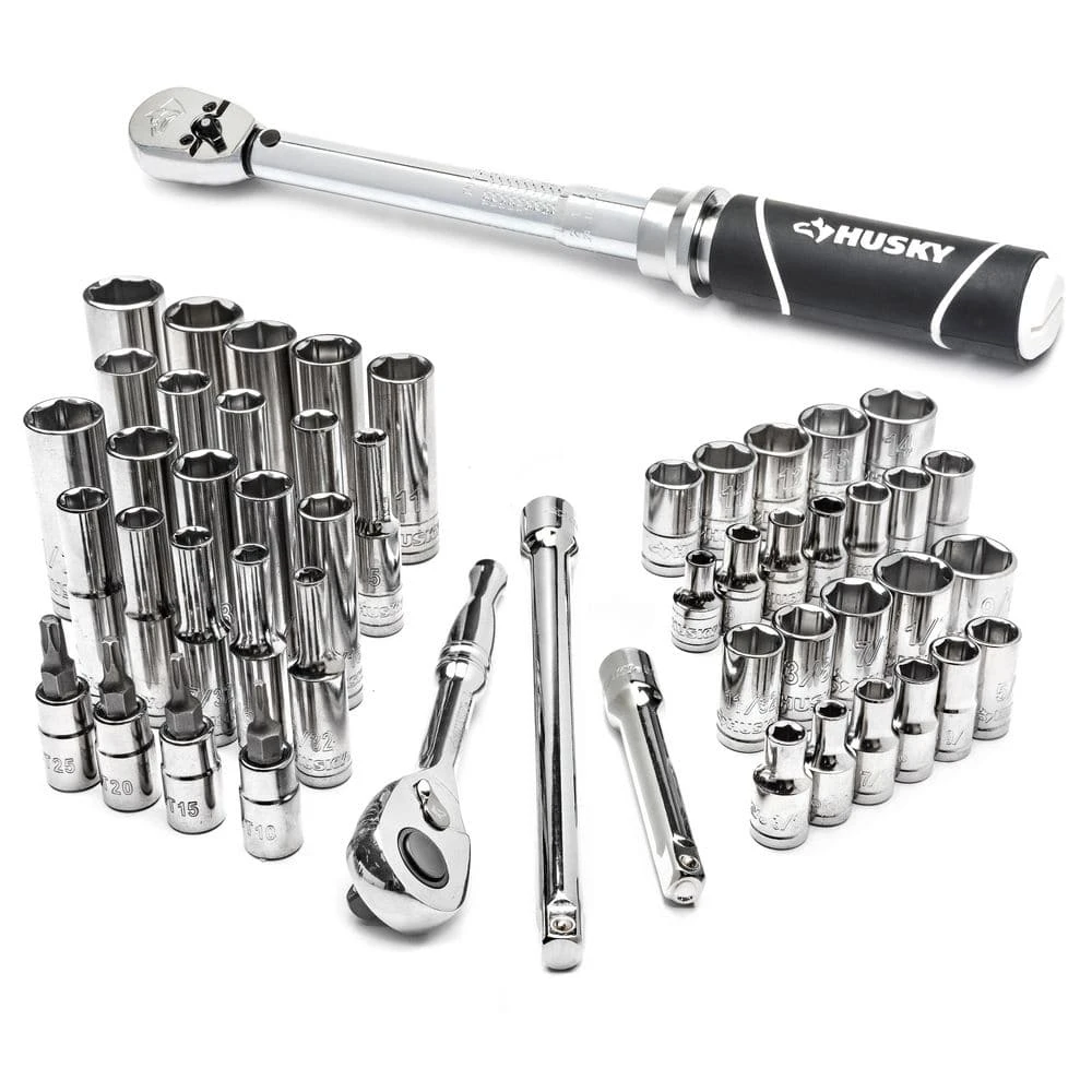 Husky 1/4 In. Drive Mechanics Tool Set With Drive Torque Wrench (51-Piece) 3 Husky 1/4 In. Drive Mechanics Tool Set With Drive Torque Wrench (51-Piece)