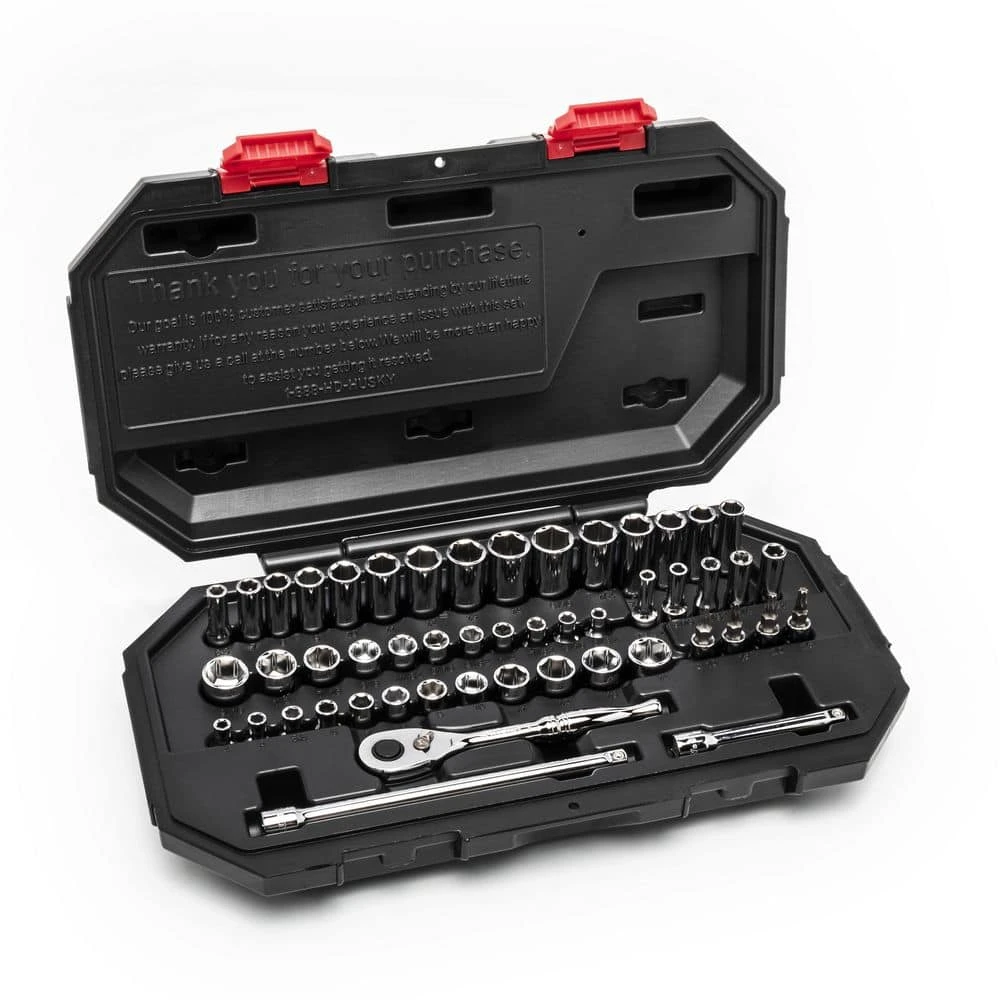 Husky 1/4 In. Drive Mechanics Tool Set With Drive Torque Wrench (51-Piece) 5 Husky 1/4 In. Drive Mechanics Tool Set With Drive Torque Wrench (51-Piece) - Image 3