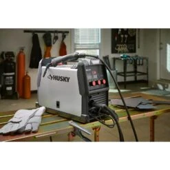 Husky Single Phase 140 Amp 120-Volt AC Gas MIG Wire Feed Welder With Gas Regulator -Husky Tools Shop husky mig welders pioneermig140 1f 1000