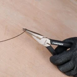 Husky 6 In. H Leverage Long Nose Pliers -Husky Tools Shop husky needle nose 90947 31 1000