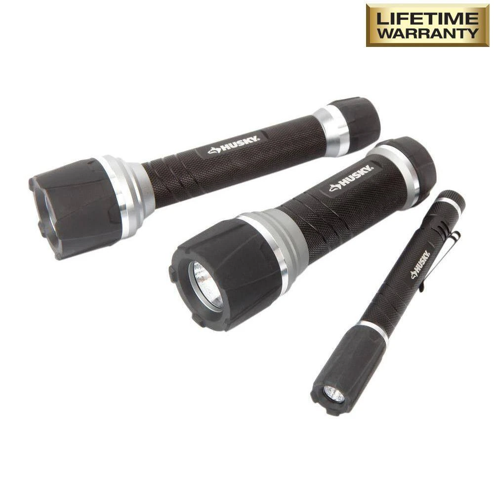 Husky 3AAA 165-Lumen And 2AA 90-Lumen With 2AAA 60-Lumen Pen Light Combo 4 Husky 3AAA 165-Lumen And 2AA 90-Lumen With 2AAA 60-Lumen Pen Light Combo - Image 2