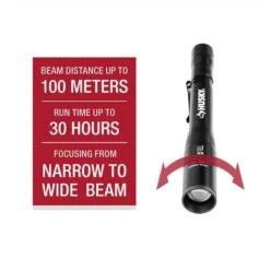 Husky 400-Lumens Dual Power LED With UV Focusing Penlight Flashlight -Husky Tools Shop husky pen lights pvl poc 0007 44 1000