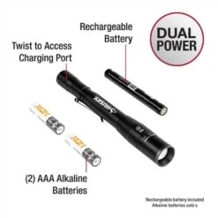 Husky 400-Lumens Dual Power LED With UV Focusing Penlight Flashlight -Husky Tools Shop husky pen lights pvl poc 0007 fa 1000