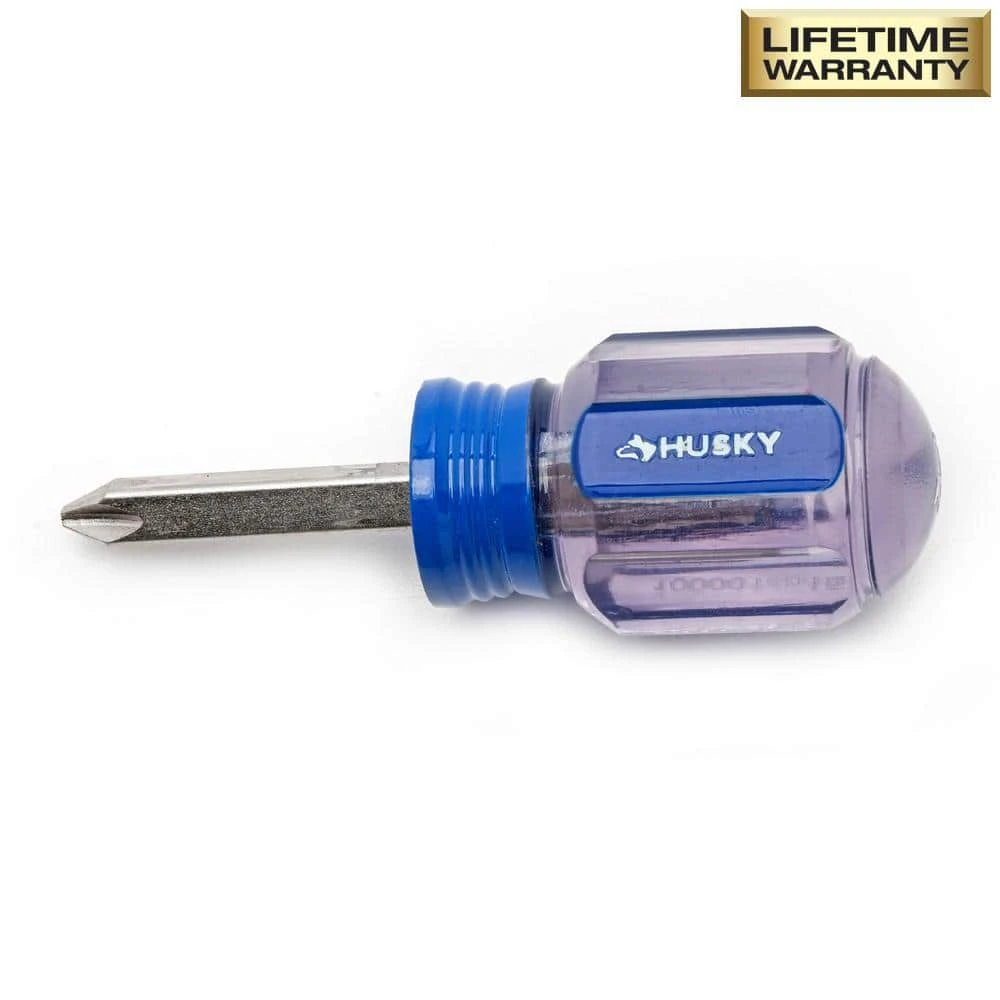 Husky #2 X 1-1/2 In. Square Shaft Stubby Phillips Screwdriver 3 Husky #2 X 1-1/2 In. Square Shaft Stubby Phillips Screwdriver
