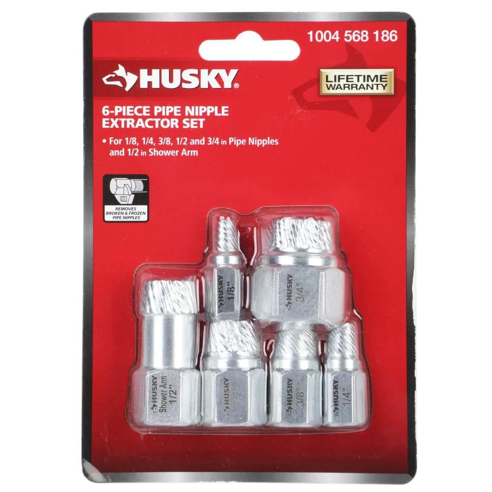 Husky Pipe Nipple Extractor Set (6-Piece) 8 Husky Pipe Nipple Extractor Set (6-Piece) - Image 6