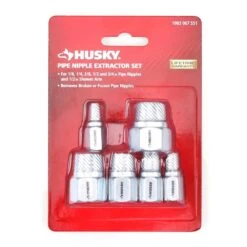 Husky 6 Piece Pipe Nipple Extractor Set -Husky Tools Shop husky pipe and drain extractors 80 533 111 66 1000