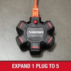 Husky 5-Outlet Extension Cord Adapter 12 Husky 5-Outlet Extension Cord Adapter -Husky Tools Shop husky plug adapters ylct 72 1f 1000