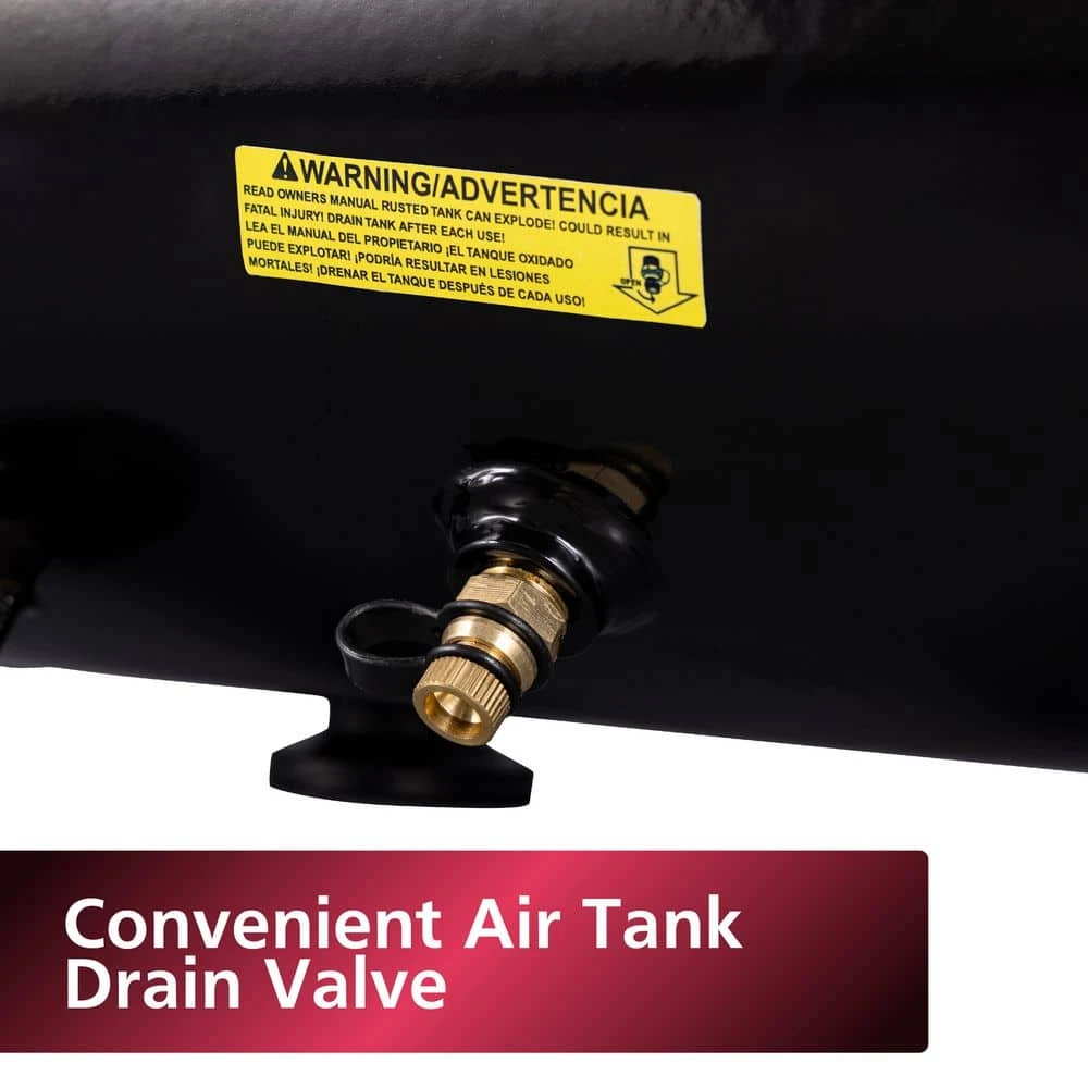 Husky 3 Gal. 120 PSI Portable Electric Oil-Free Light Duty Hotdog Air Compressor With Fold Down Handle And 1-Quick Coupler 11 Husky 3 Gal. 120 PSI Portable Electric Oil-Free Light Duty Hotdog Air Compressor With Fold Down Handle And 1-Quick Coupler - Image 9