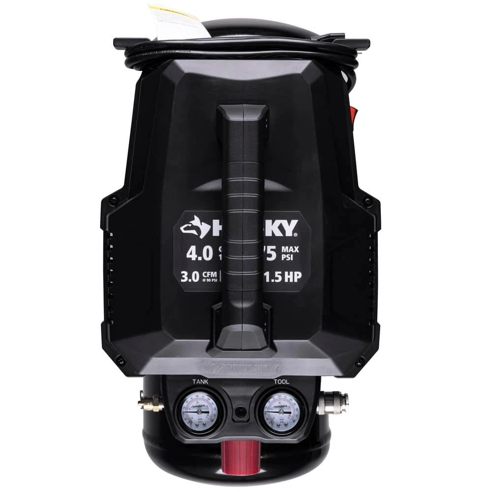 Husky 4 Gal. 175 PSI Electric Oil-Free High Performance Air Compressor With 25 Ft. Air Hose And 2-in-1 Brad Nailer/Stapler 7 Husky 4 Gal. 175 PSI Electric Oil-Free High Performance Air Compressor With 25 Ft. Air Hose And 2-in-1 Brad Nailer/Stapler - Image 5