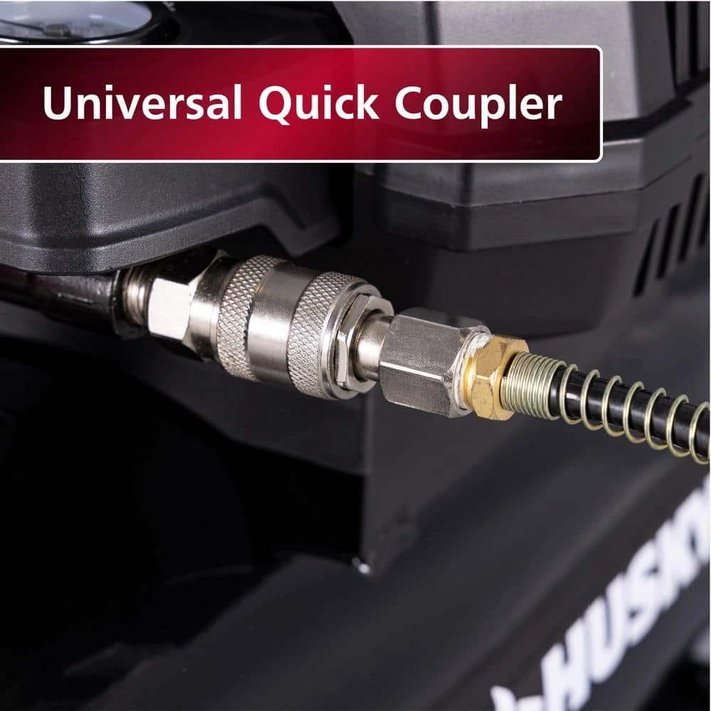 Husky 4 Gal. 175 PSI Electric Oil-Free High Performance Air Compressor With 25 Ft. Air Hose And 2-in-1 Brad Nailer/Stapler 9 Husky 4 Gal. 175 PSI Electric Oil-Free High Performance Air Compressor With 25 Ft. Air Hose And 2-in-1 Brad Nailer/Stapler - Image 7