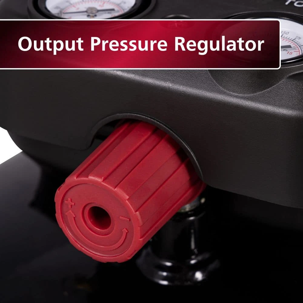Husky 6 Gal. 175 PSI Electric Oil-Free High Performance Jobsite Pancake Air Compressor With Dual Gauges And 2-Quick Couplers 9 Husky 6 Gal. 175 PSI Electric Oil-Free High Performance Jobsite Pancake Air Compressor With Dual Gauges And 2-Quick Couplers - Image 7