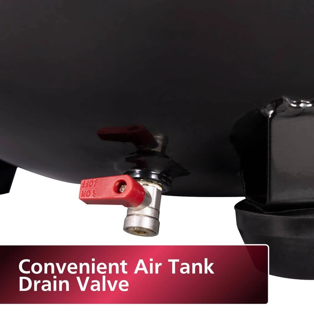 Husky 6 Gal. 175 PSI Electric Oil-Free High Performance Jobsite Pancake Air Compressor With Dual Gauges And 2-Quick Couplers 11 Husky 6 Gal. 175 PSI Electric Oil-Free High Performance Jobsite Pancake Air Compressor With Dual Gauges And 2-Quick Couplers - Image 9