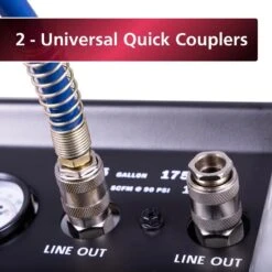 Husky 4.5 Gal. 175 PSI Portable Electric Oil-Free Quiet Twin Stack Jobsite Air Compressor W/Rubber Wheels And 2-Quick Couplers -Husky Tools Shop husky portable air compressors 3320445 c3 1000