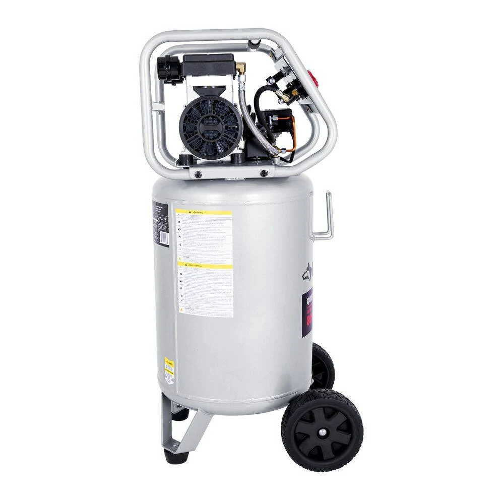 Husky 20 Gal.165 PSI Vertical Electric Oil-Free Quiet Auto/Workshop Air Compressor With Dual Gauges And 2-Quick Couplers 5 Husky 20 Gal.165 PSI Vertical Electric Oil-Free Quiet Auto/Workshop Air Compressor With Dual Gauges And 2-Quick Couplers - Image 3