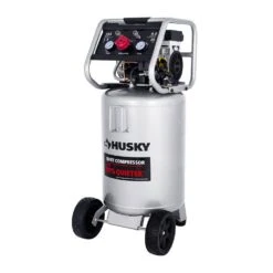 Husky 20 Gal.165 PSI Vertical Electric Oil-Free Quiet Auto/Workshop Air Compressor With Dual Gauges And 2-Quick Couplers