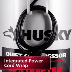 Husky 20 Gal.165 PSI Vertical Electric Oil-Free Quiet Auto/Workshop Air Compressor With Dual Gauges And 2-Quick Couplers 25 Husky 20 Gal.165 PSI Vertical Electric Oil-Free Quiet Auto/Workshop Air Compressor With Dual Gauges And 2-Quick Couplers -Husky Tools Shop husky portable air compressors 3332013 d4 1000