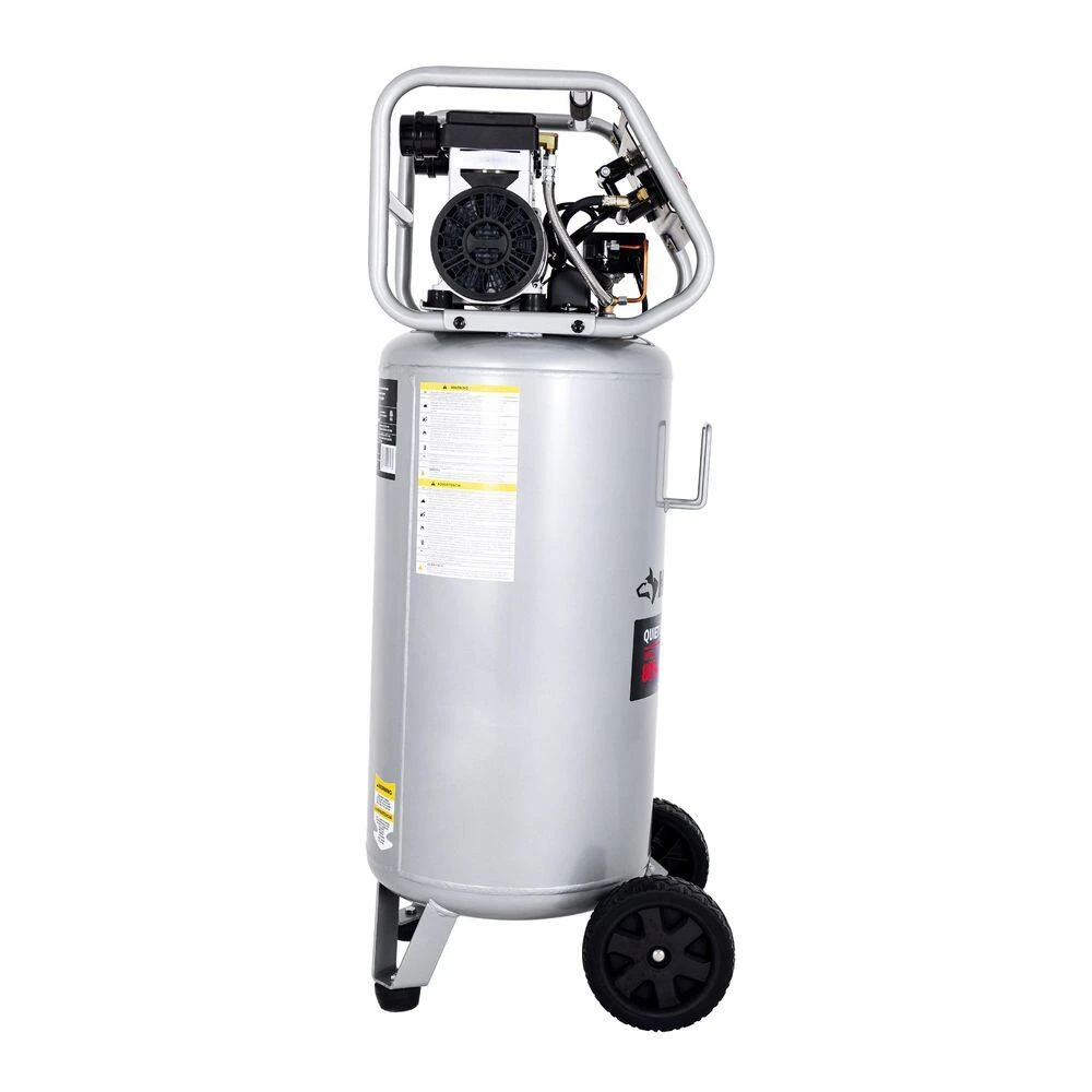 Husky 27 Gal.165 PSI Vertical Electric Oil-Free Quiet Auto/Workshop Air Compressor With Dual Gauges And 2-Quick Couplers 5 Husky 27 Gal.165 PSI Vertical Electric Oil-Free Quiet Auto/Workshop Air Compressor With Dual Gauges And 2-Quick Couplers - Image 3
