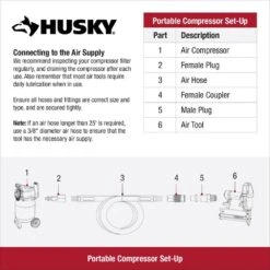 Husky 4 Gal. 225 PSI High Performance Crew Electric Portable Air Compressor -Husky Tools Shop husky portable air compressors c041h 40 1000