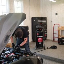 Husky 20 Gal. 200 PSI Oil Free Portable Vertical Electric Air Compressor -Husky Tools Shop husky portable air compressors c202h 31 1000