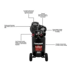 Husky 30 Gal. 175 PSI Oil Lubed Belt Drive Portable Vertical Electric Air Compressor -Husky Tools Shop husky portable air compressors c304h c3 1000