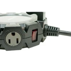 Husky 14/3 Heavy Duty 10-Outlet Plug Adapter Converter, Black -Husky Tools Shop husky power strips 5192 23100006 1d 1000
