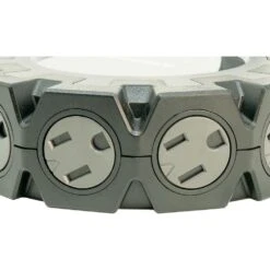 Husky 14/3 Heavy Duty 10-Outlet Plug Adapter Converter, Black -Husky Tools Shop husky power strips 5192 23100006 d4 1000