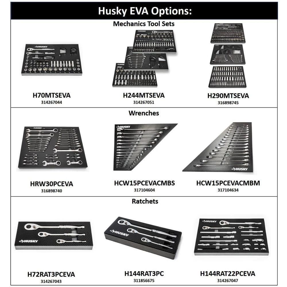 Husky 1/4 In., 3/8 In. And 1/2 In. 72-Tooth Ratchet Set In EVA (3-Piece) 10 Husky 1/4 In., 3/8 In. And 1/2 In. 72-Tooth Ratchet Set In EVA (3-Piece) - Image 8