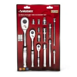 Husky 1/4 In., 3/8 In., And 1/2 In. 72-Tooth Ratchet And Accessory Set In (14-Piece) 18 Husky 1/4 In., 3/8 In., And 1/2 In. 72-Tooth Ratchet And Accessory Set In (14-Piece) -Husky Tools Shop husky ratchet sets hdtacc14pc c3 1000