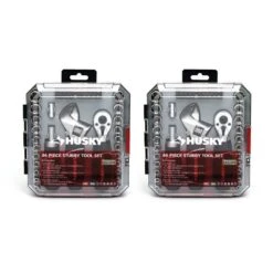 Husky 1/4 In. X 3/8 In. Stubby Ratchet And Socket Set (92-Piece) -Husky Tools Shop husky ratchet socket sets h46ptsts2pkcb c3 1000