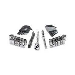 Husky 1/4 In. Drive Ratchet And Socket Set In Build-Out Case (50-Piece) -Husky Tools Shop husky ratchet socket sets h4d50buildsws 1d 1000