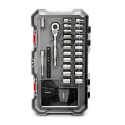 Husky 1/4 In. Drive Ratchet And Socket Set In Build-Out Case (50-Piece) -Husky Tools Shop husky ratchet socket sets h4d50buildsws a0 1000