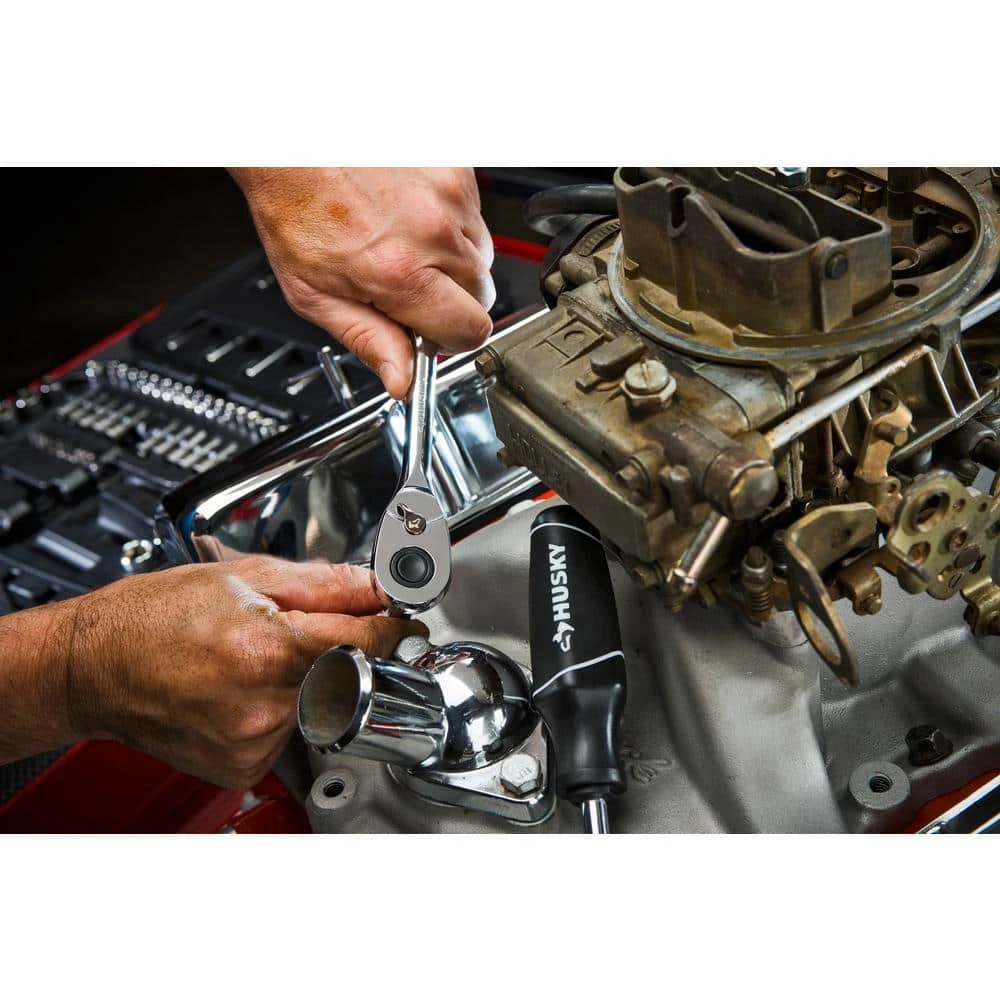 Husky 1/4 In. Drive SAE And Metric Socket And Bit Set With Ratchet And Rails (70-Piece) 8 Husky 1/4 In. Drive SAE And Metric Socket And Bit Set With Ratchet And Rails (70-Piece) - Image 6