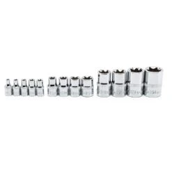 Husky 1/4 In.,3/8 In.,1/2 In. E-Torx Socket Set (13-Pieces) -Husky Tools Shop husky ratchet socket sets hetx13pc 02 1d 1000