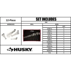 Husky 72-Tooth Master SAE Flex Head Ratcheting Wrench Set (12-Piece) 15 Husky 72-Tooth Master SAE Flex Head Ratcheting Wrench Set (12-Piece) -Husky Tools Shop husky ratcheting wrenches hfrw12pcsae d4 1000