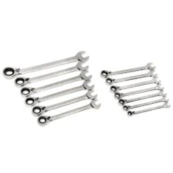 Husky Master Metric Reversible Ratcheting Wrench Set (13-Piece) -Husky Tools Shop husky ratcheting wrenches hrrw13pcmm 1f 1000