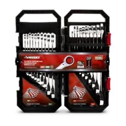 Husky 72-Tooth Ratcheting SAE/MM Combination Wrench Set (20-Piece) -Husky Tools Shop husky ratcheting wrenches hrw20pcfold 77 1000