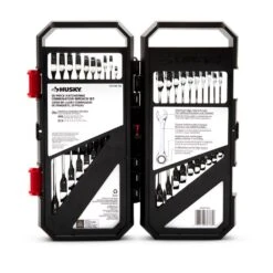 Husky 72-Tooth Ratcheting SAE/MM Combination Wrench Set (20-Piece) -Husky Tools Shop husky ratcheting wrenches hrw20pcfold c3 1000
