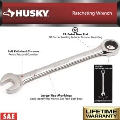 Husky Ratcheting SAE Combination Wrench Set (7-Piece) -Husky Tools Shop husky ratcheting wrenches hrw7pcsaen 06 40 1000