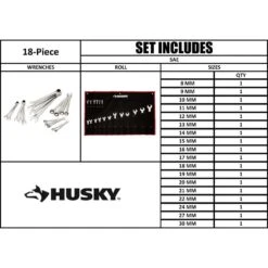 Husky Master Metric Ratcheting Wrench Set (18-Piece) -Husky Tools Shop husky ratcheting wrenches hrwmmms d4 1000