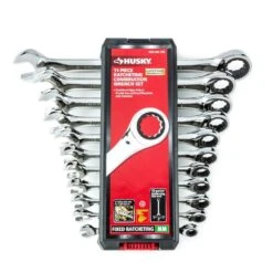 Husky SAE/MM Ratcheting Combination And Stubby Wrench Set (32-Piece) -Husky Tools Shop husky ratcheting wrenches hrwsw32pcsmcb 4f 1000